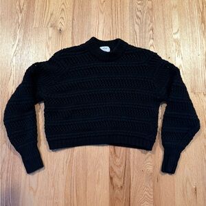 Wilfred Black Textured Knit Sweater